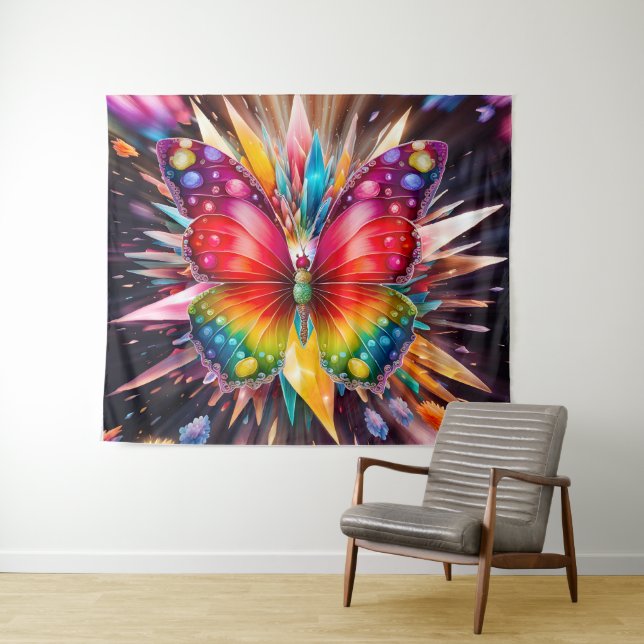 Crystal Butterfly Tapestry (In Situ (Horizontal))