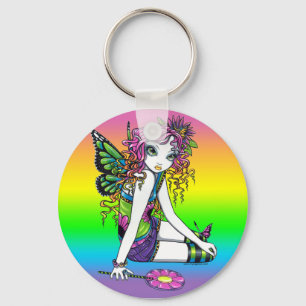 "Crystal" Candy Rainbow Butterfly Fairy Keychain