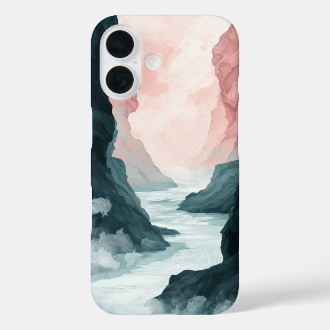 Crystal Canyon Glow Phone Case (Back)