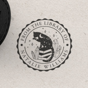 Crystal Cat Star Pencil Moon from the Library of Rubber Stamp