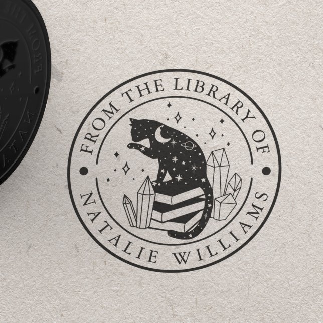 Crystal Cat Star Pencil Moon from the Library of Rubber Stamp (Creator Uploaded)