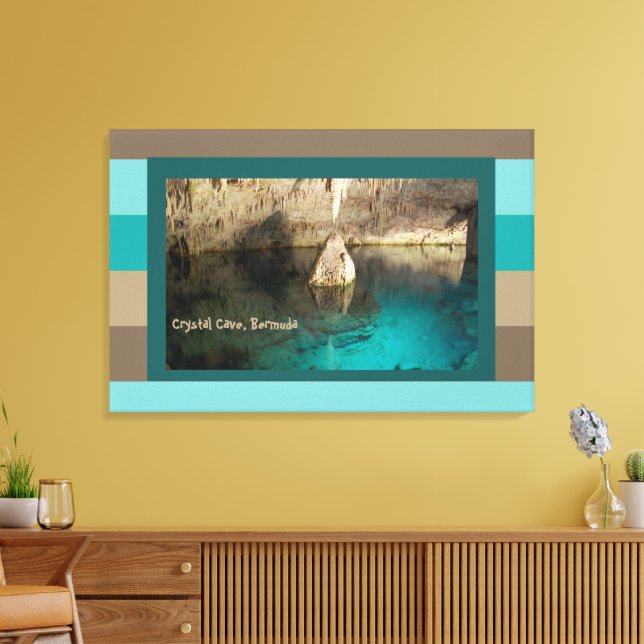 Crystal Cave, Bermuda Canvas Print (Insitu(LivingRoom))
