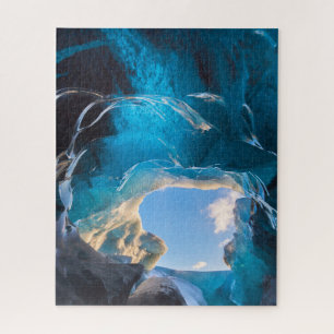 Crystal Cave, Vatnajokull Icefield, South Iceland Jigsaw Puzzle