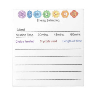Crystal Chakra Energy Balancing Notepad