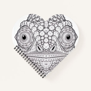 Crystal Chameleon Geometric Art   Crystal Animal   Notebook