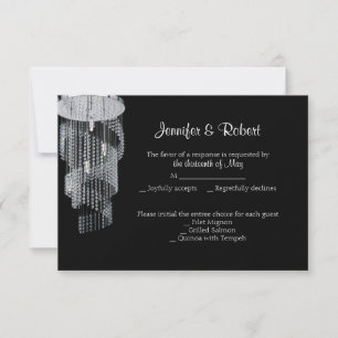 Crystal Chandelier 15th Anniversary Response Card