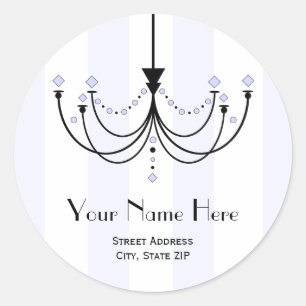 Crystal Chandelier Address Label Sticker