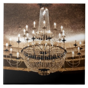 Crystal Chandelier Dazzle Glitz Glam Display Tile