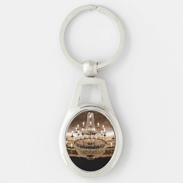 Crystal Chandelier Dazzle Glitz Glam Gla Key Chain (Front)