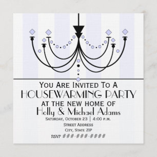 Crystal Chandelier Housewarming Party Invitation