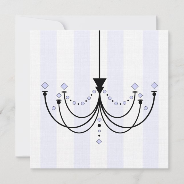 Crystal Chandelier Party Invitation (Front)