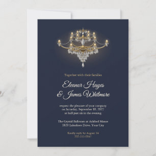 Crystal Chandelier Wedding Invitation