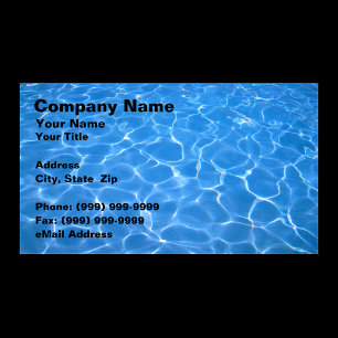 Crystal Clear Blue Water Business Card