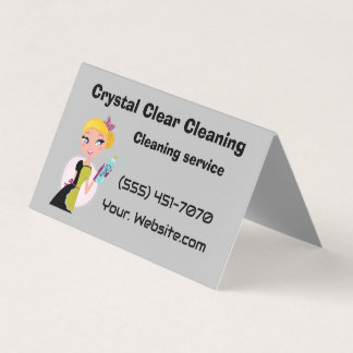 Crystal clear cleaning  business card
