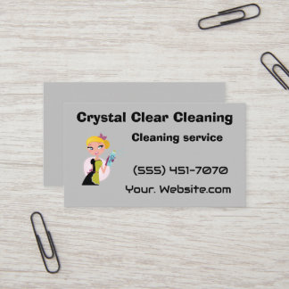 Crystal clear cleaning  business card