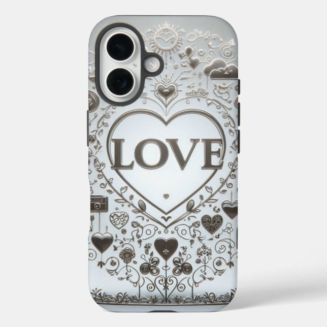 Crystal Clear Love Sign Case-Mate iPhone Case (Back)