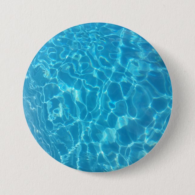 Crystal Clear Sky Blue Pool Water 7.5 Cm Round Badge (Front)