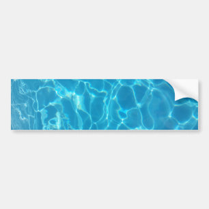 Crystal Clear Sky Blue Pool Water Bumper Sticker