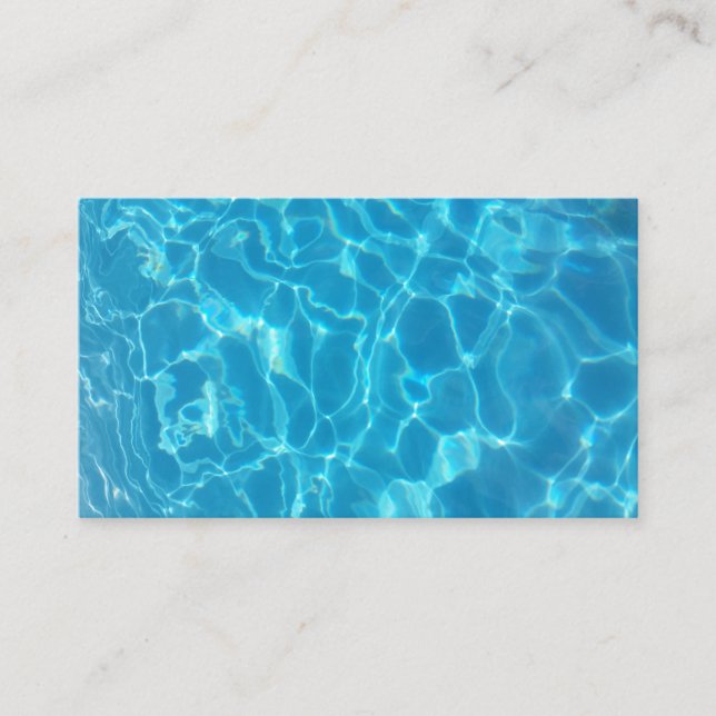 Crystal Clear Sky Blue Pool Water Business Card (Front)