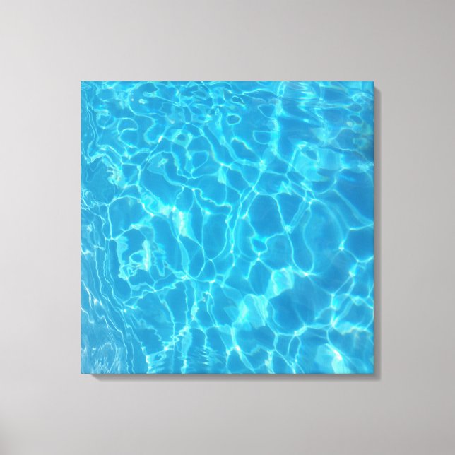 Crystal Clear Sky Blue Pool Water Canvas Print (Front)