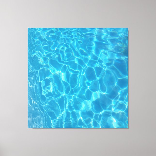 Crystal Clear Sky Blue Pool Water Canvas Print (Front)