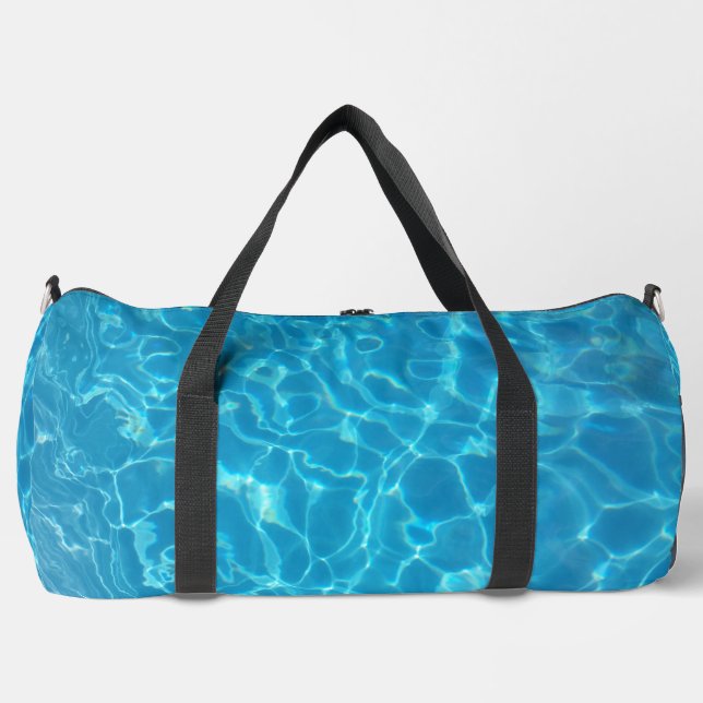 Crystal Clear Sky Blue Pool Water Duffle Bag (Front)