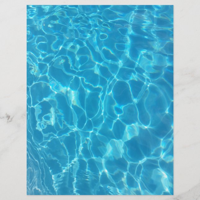 Crystal Clear Sky Blue Pool Water Flyer (Front)