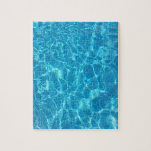 Crystal Clear Sky Blue Pool Water Jigsaw Puzzle