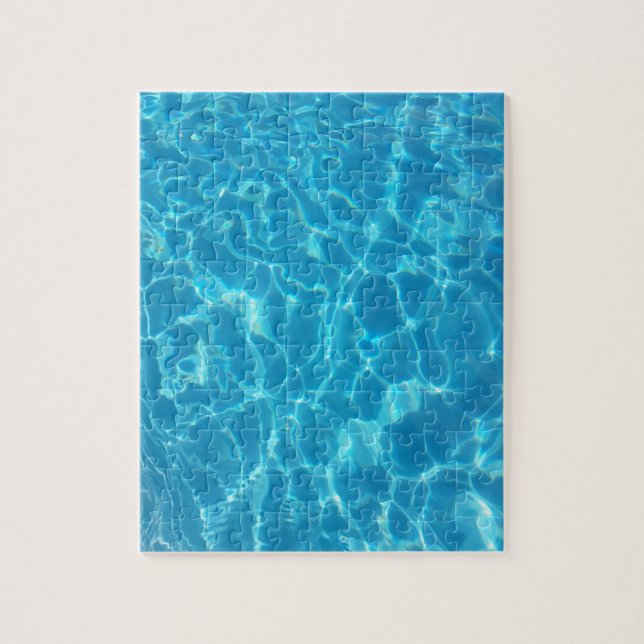 Crystal Clear Sky Blue Pool Water Jigsaw Puzzle (Vertical)