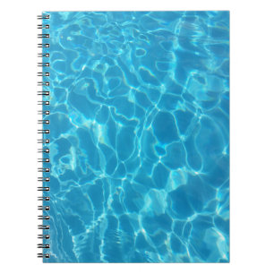 Crystal Clear Sky Blue Pool Water Notebook