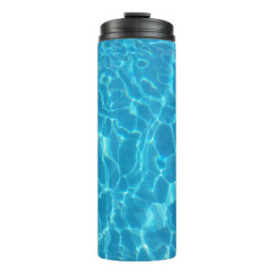 Crystal Clear Sky Blue Pool Water Thermal Tumbler