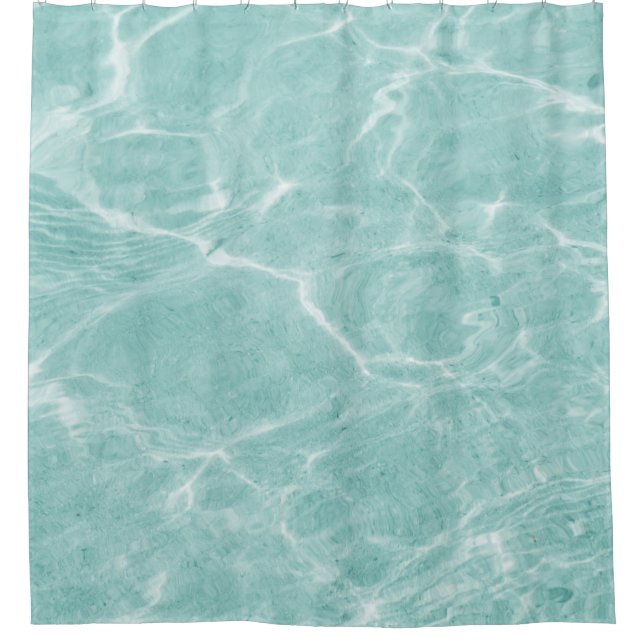 Crystal Clear Soft Turquoise Ocean Dream #2 #wall  Shower Curtain (Front)