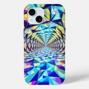 Crystal Corridor: Journey Through the Prism iPhone 15 Case