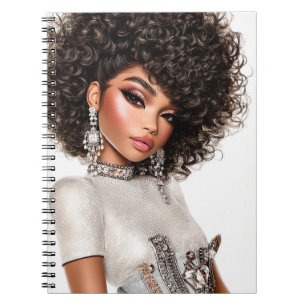 Crystal Corset Glam Girl Spiral Photo Notebook