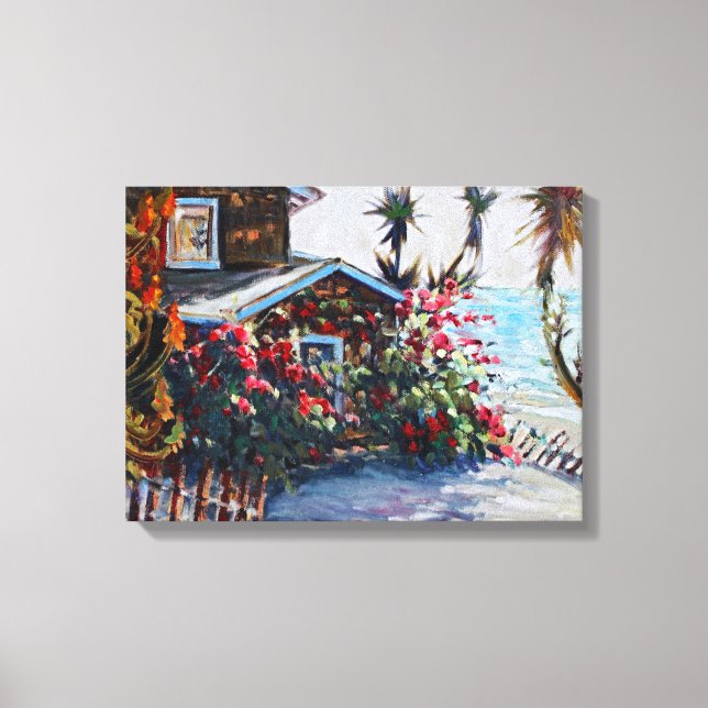 Crystal Cove Cottage Canvas Print (Front)