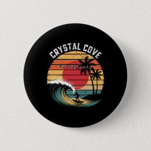 Crystal Cove State Park California Beach Surfing  6 Cm Round Badge