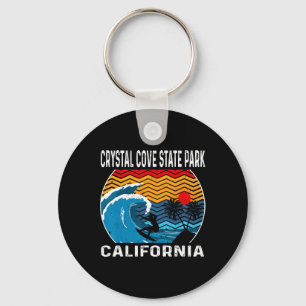 Crystal Cove State Park California Surfboard Surfi Key Ring