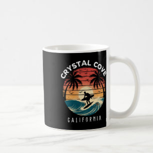 Crystal Cove State Park California Surfboard Waves Coffee Mug