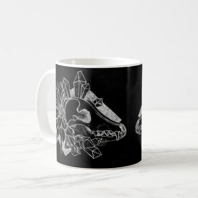 Crystal Coyote Inverted  Coffee Mug (Front Left)