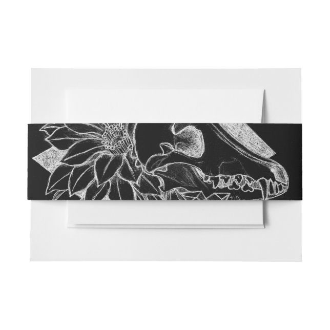 Crystal Coyote Inverted  Invitation Belly Band (Front Example)