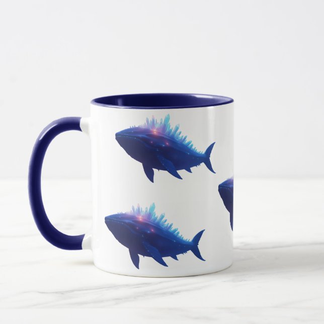 Crystal Crest Whale - Ocean Whales Print Mug (Left)