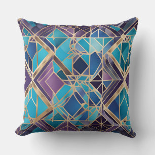 crystal diamonds abstract art pillow