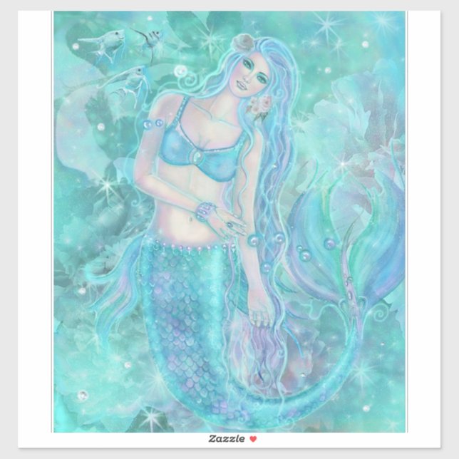 Crystal dreams mermaid art by Renee Lavoie (Sheet)