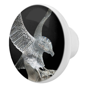 Crystal Eagle Ceramic Knob