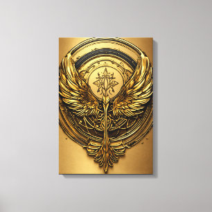 Crystal Eagle in Flight – A Mesmerizing Symbol of  Canvas Print