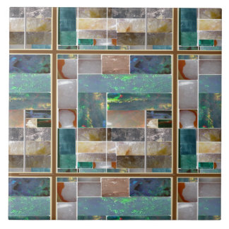 Crystal Embossed Squares pattern Artistic Graphic Tile