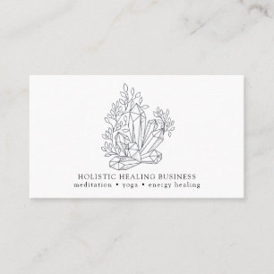 Crystal Energy Healing Wellness Business Card