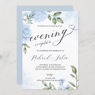 CRYSTAL Evening Wedding Reception Party Invitation