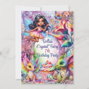 Crystal Fairy Forest Party Invitation