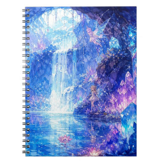 Crystal Fairy Waterfall Spiral Notebook